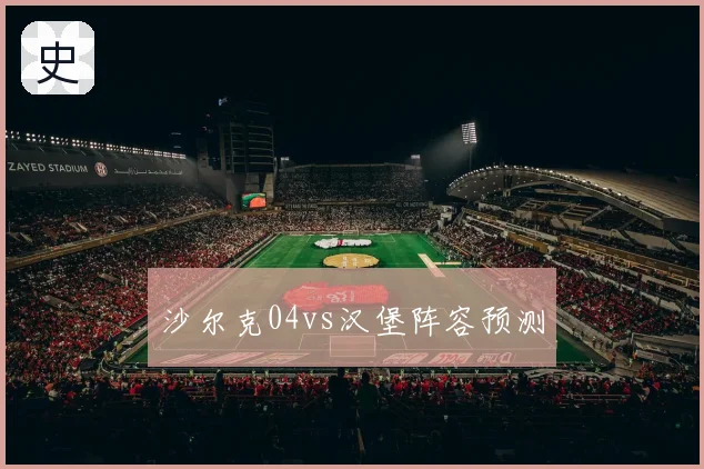 沙尔克04vs汉堡阵容预测